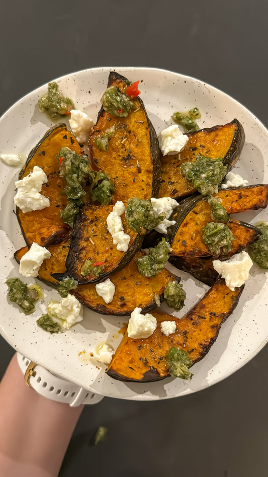 Pumpkin, Goats Cheese and Chimichurri