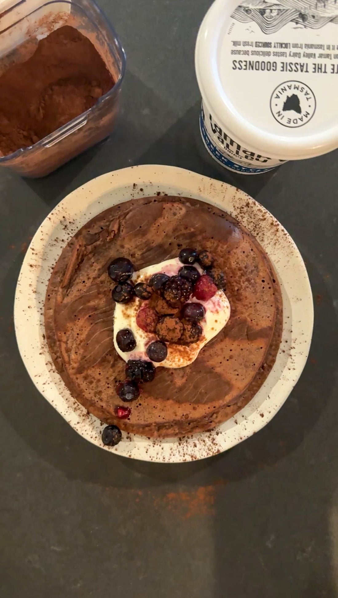 Chocolate Banana Pancakes