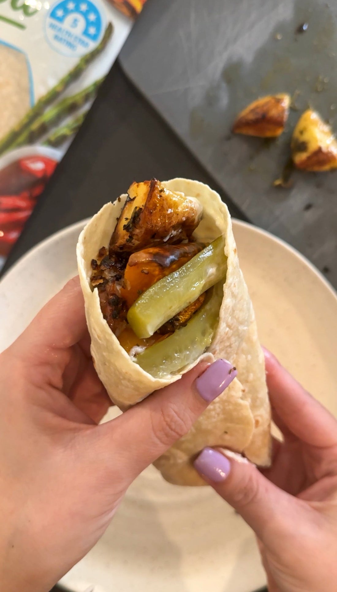 Greek Style Chicken & Vegetable Wrap