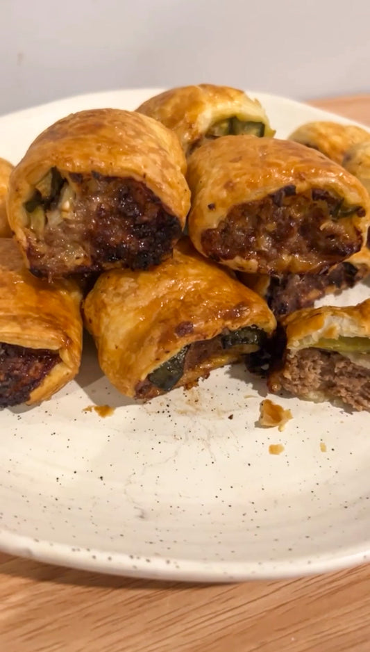 Easy Cheeseburger Sausage Rolls
