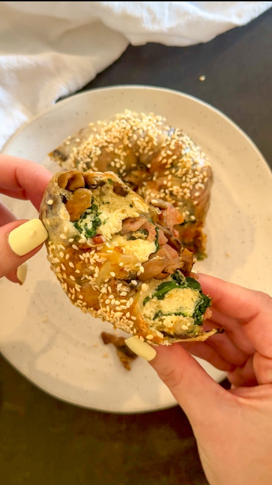 Crispy Airfryer Rice Paper Breakfast Roll