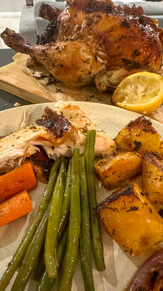Greek Style Lemon and Oregano Roast Chicken 