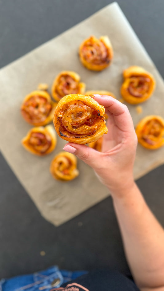 Salmi & Pesto Pinwheels 