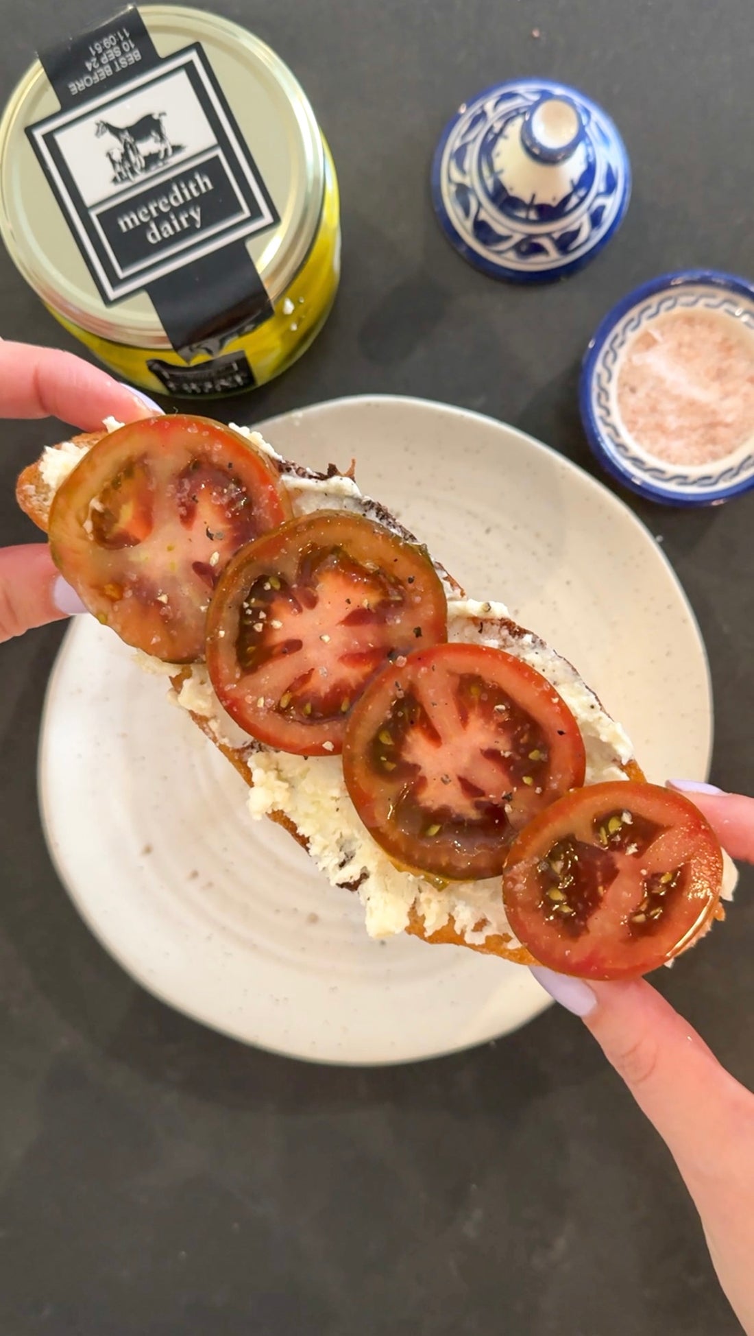 Goats Cheese & Tomato Toast 