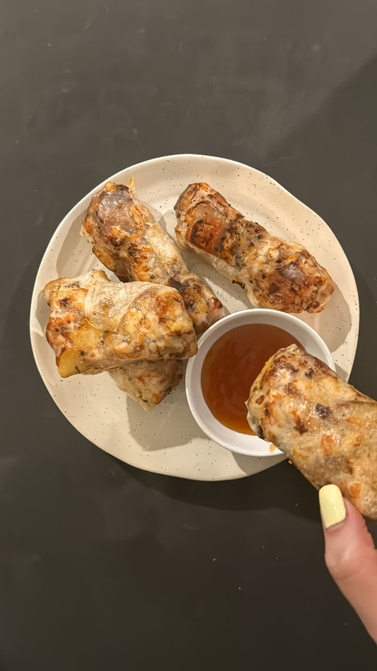 Crispy Leftovers Rice Paper Rolls
