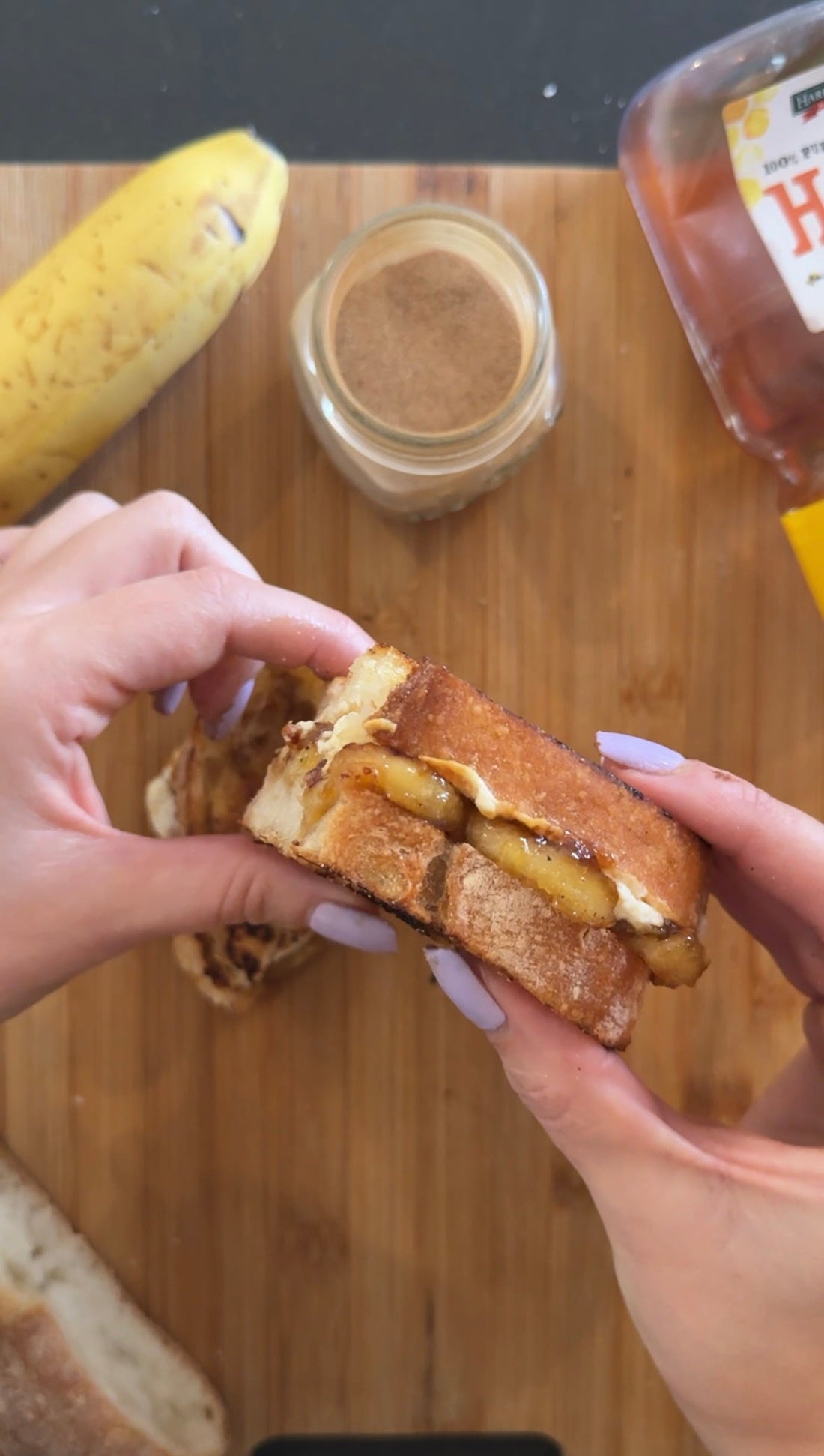 Banana & Ricotta Dessert Toasted Sandwich 