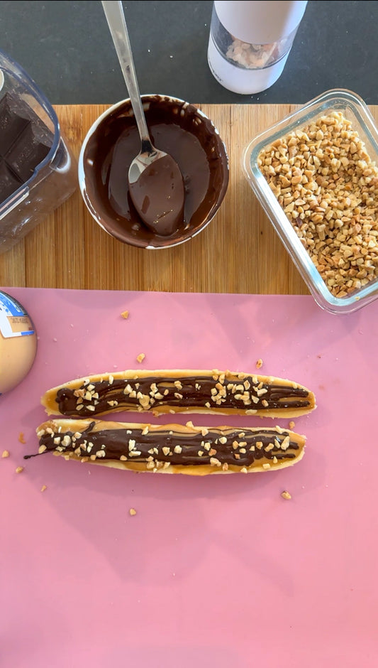 Peanut Butter & Chocolate Frozen Banana's 