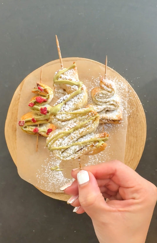 Pistachio Papi Puff Pastry Christmas Trees Recipe