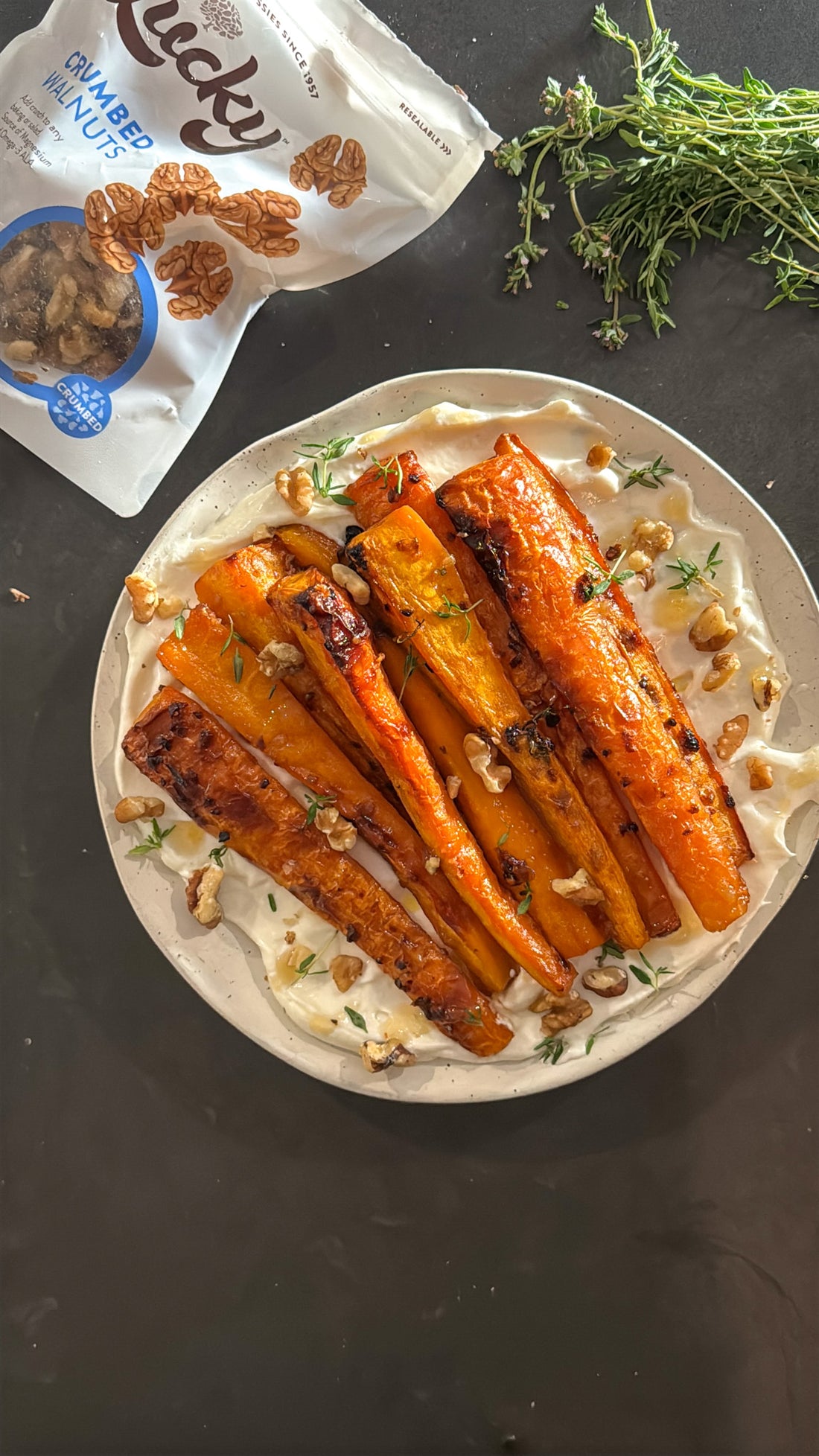 Baked Honey Carrots with Whipped Ricotta Recipe - Christmas Appetiser 