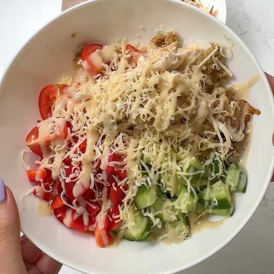 5 minute BBQ Chicken Cous Cous Salad Recipe