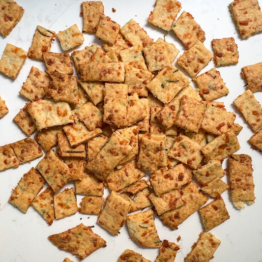 Discard Recipe Cheddar & Rosemary Crackers 